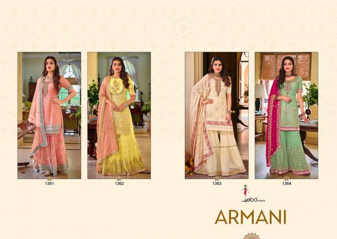 Eba Lifestyle Armani Heavy Designer Wear Wholesale Wedding Salwar Suits Catalog
